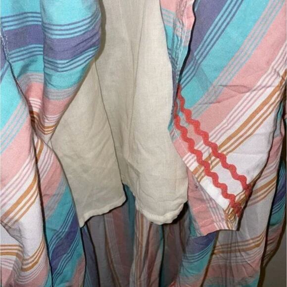 Matilda Jane Women's Size Medium Let's Go Together Sunset Season Striped Maxi Po - Picture 10 of 12